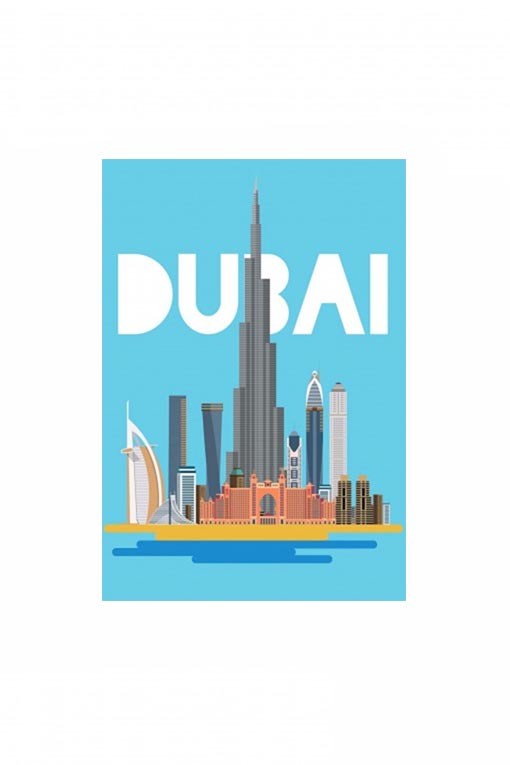 Poster Dubai Illustration - Wall - Shop