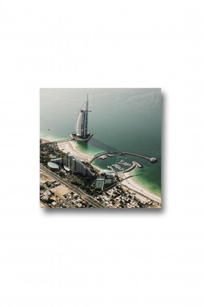 Canvas Aerial View of Burj Al Arab - Dubai - UAE By Emmanuel Catteau