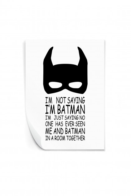 Reusable sticker I'm Batman